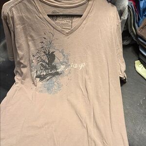 Stranded Tan Graphic V-Neck Tee
